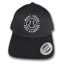 Load image into Gallery viewer, More Trees Embroidered Happyface Hat
